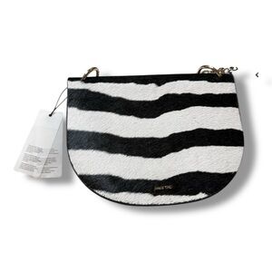 Parfois Calf-hair & Leather Zebra Multiway Crossbody Bag